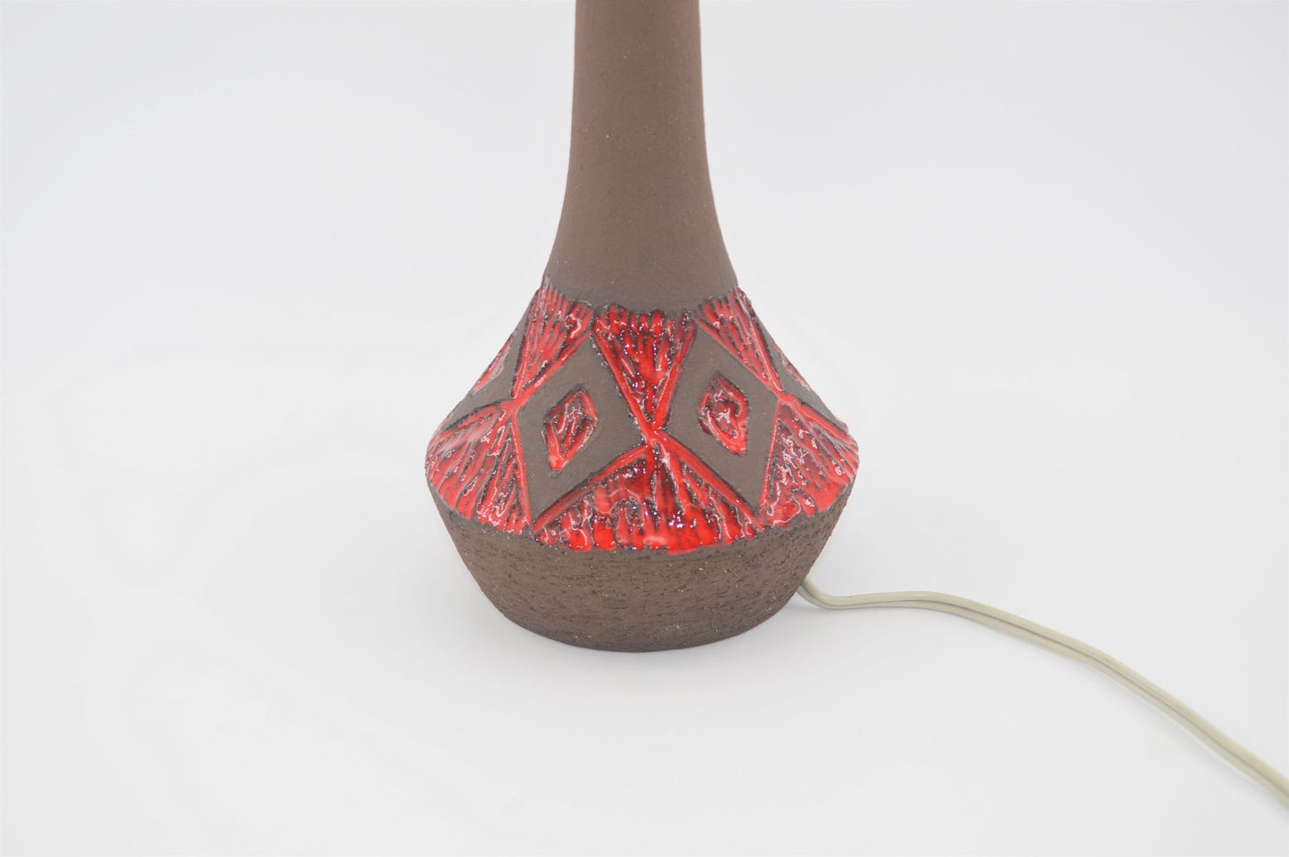 Mid-Century 1960s Pop Art Studio Ceramic Lamp Denmark Fat-Lava Danish Design