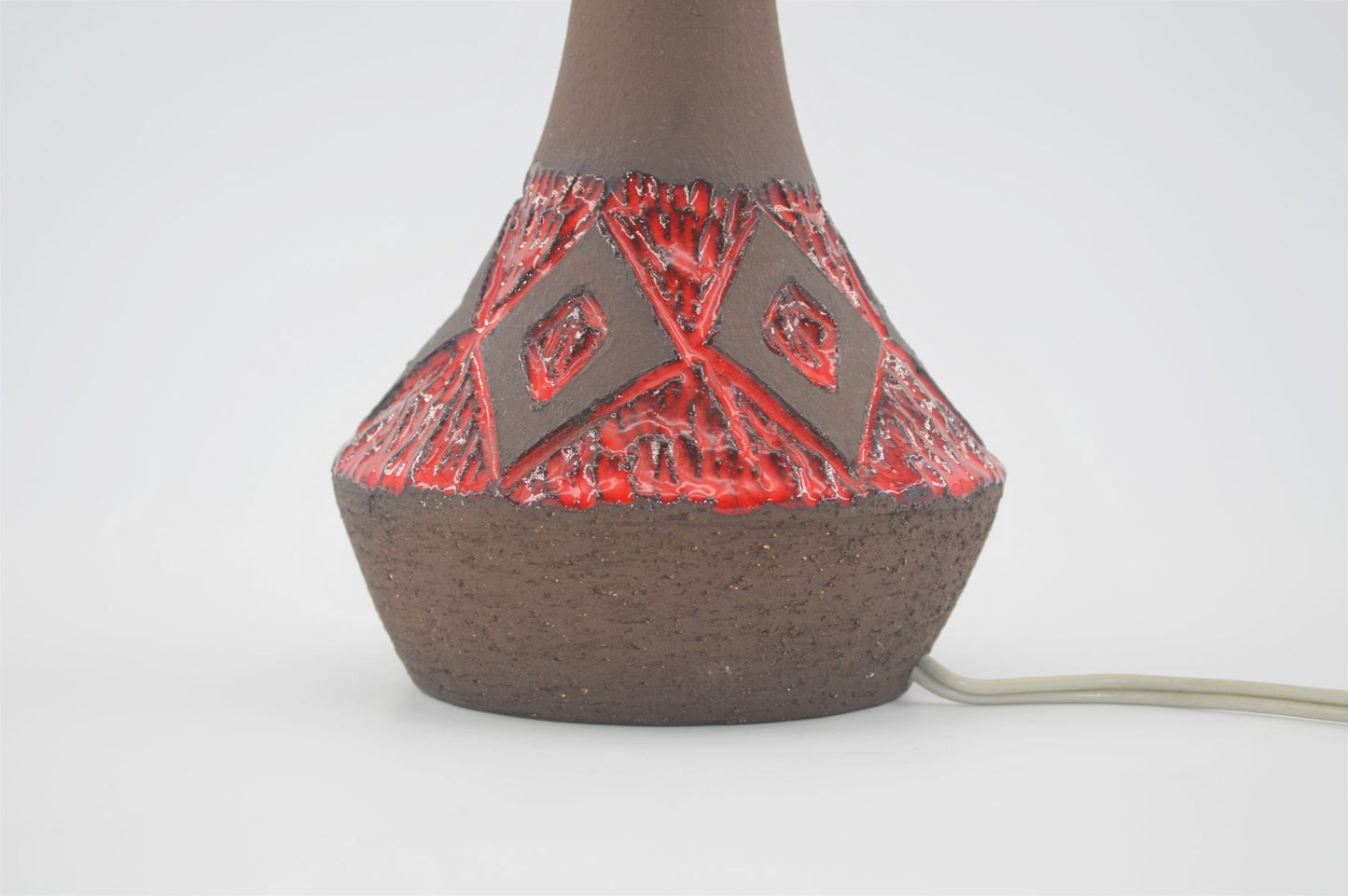Mid-Century 1960s Pop Art Studio Ceramic Lamp Denmark Fat-Lava Danish Design