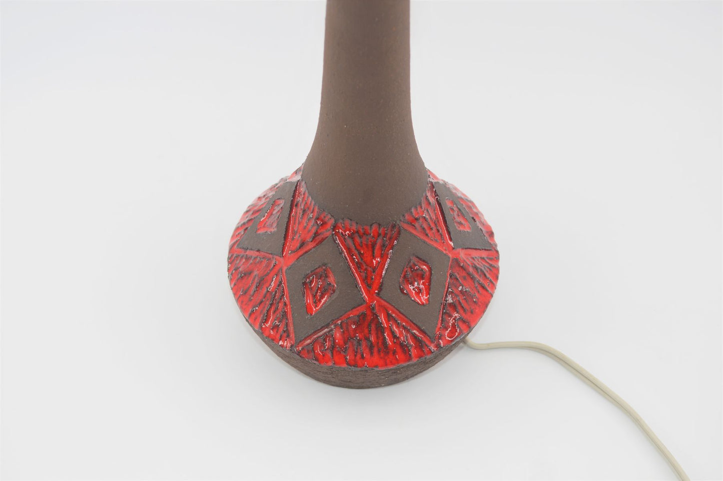 Mid-Century 1960s Pop Art Studio Ceramic Lamp Denmark Fat-Lava Danish Design