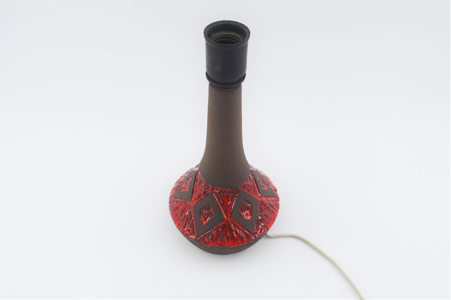Mid-Century 1960s Pop Art Studio Ceramic Lamp Denmark Fat-Lava Danish Design