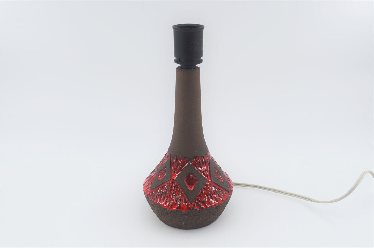 Mid-Century 1960s Pop Art Studio Ceramic Lamp Denmark Fat-Lava Danish Design