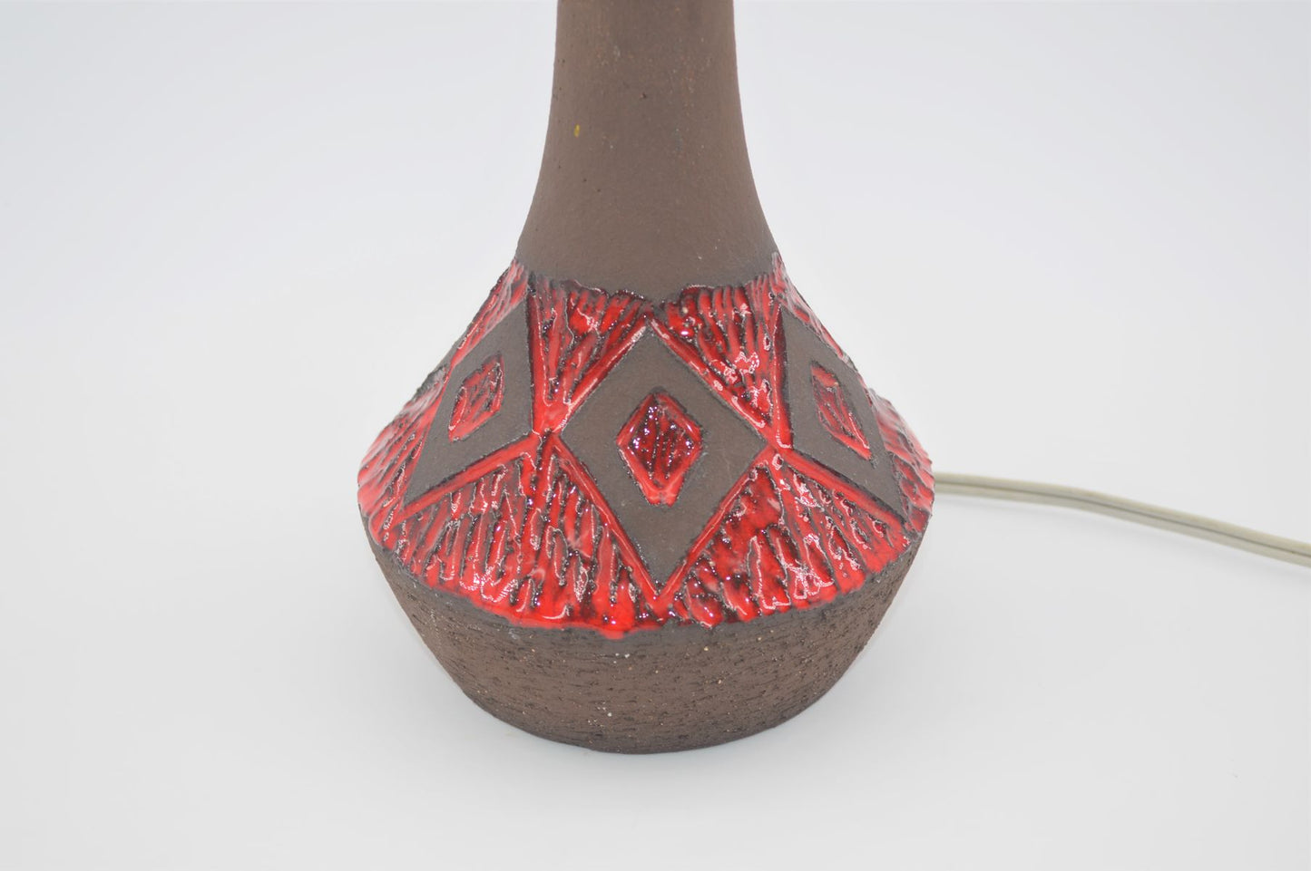 Mid-Century 1960s Pop Art Studio Ceramic Lamp Denmark Fat-Lava Danish Design