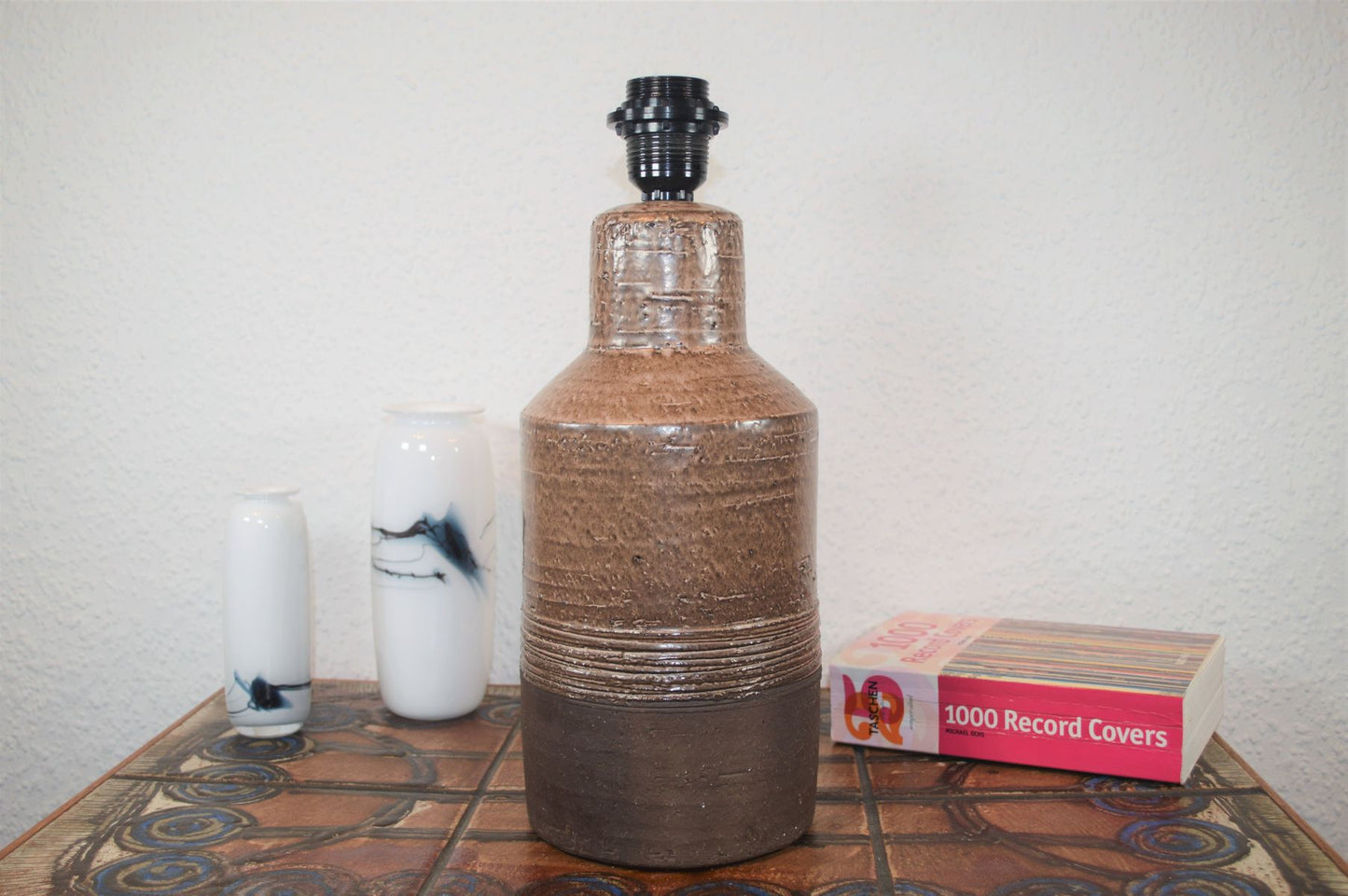 Große Robert Bentsen Danmark Studiokeramik Tischlampe 1960s MCM zeitgenössisches dänisches Brutalistisches Kunstkeramik Unikat