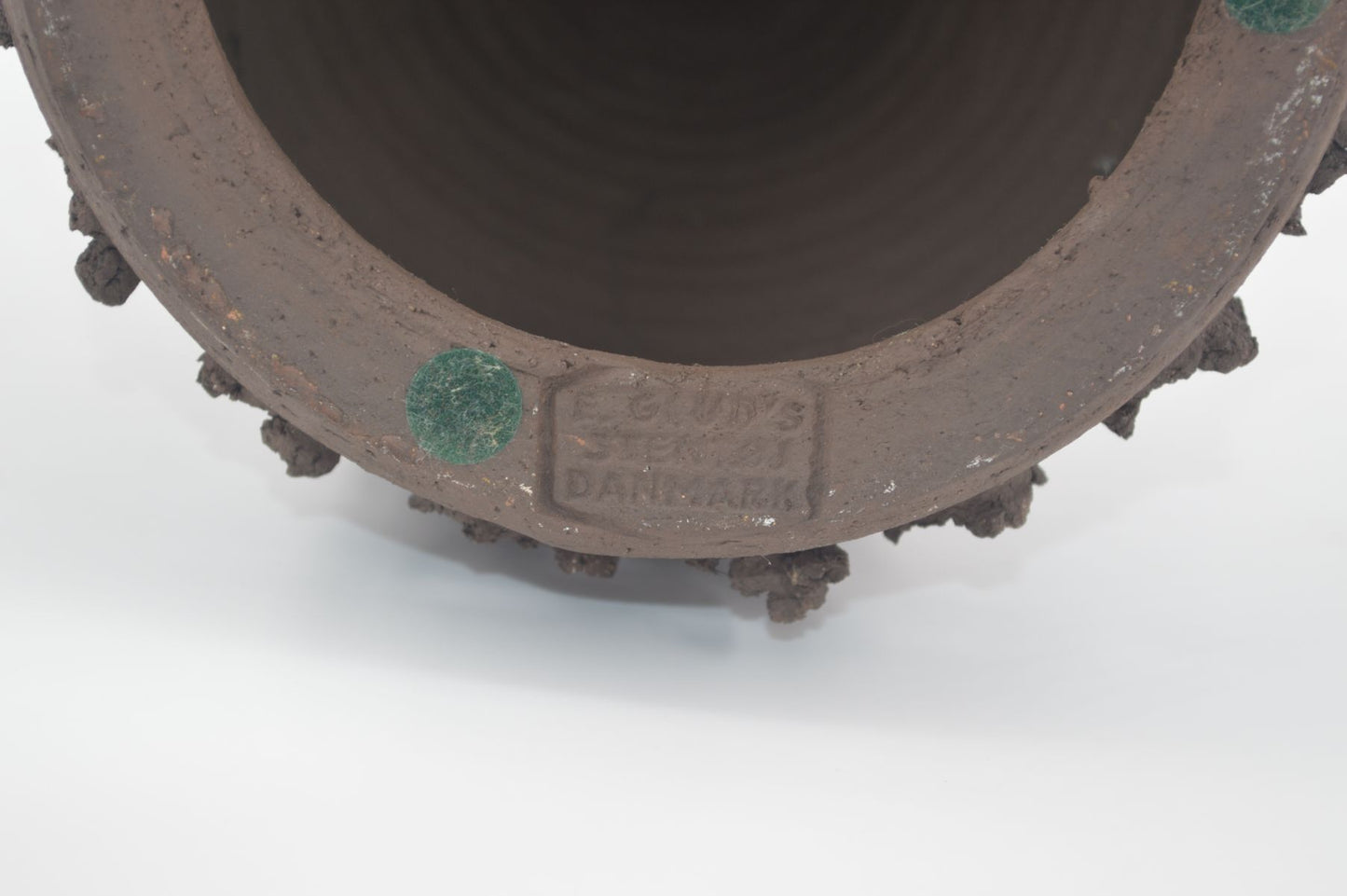 Mid-Century Erik Glud Stentøj Danmark Studiokeramik Pop-Art Tischlampe 1970s dänische Mid-Century Kunstkeramik Fat-Lava Glasur