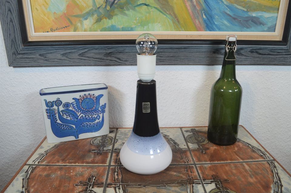 Modernist Asbo Stentoj Koge Danmark bordlampe 1970'erne dansk design