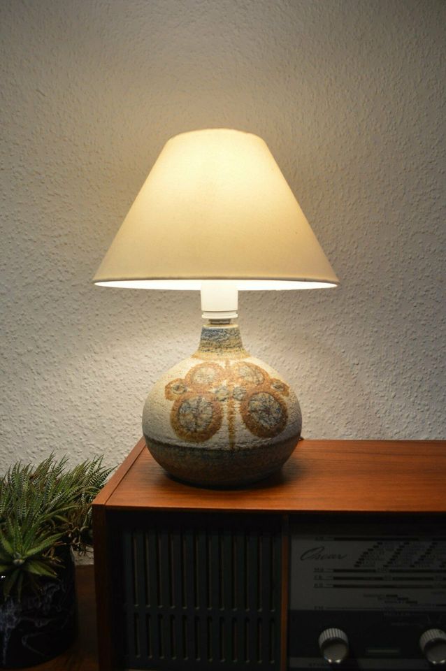 Mid-Century Søholm Stentøj Tischlampe „Erika“ Noomi Backhausen 1970s Danish Modern Design