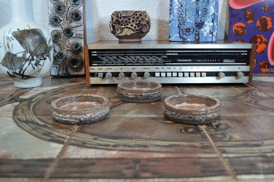 Mid-Century Robert Bentsen Danmark Studiokeramik Schalen 1960s zeitgenössische dänische Brutalistische Kunstkeramik