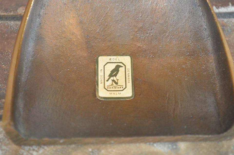 Vintage Aedel Malm Denmark Bronze Kerzenhalter 1960s Danish Design