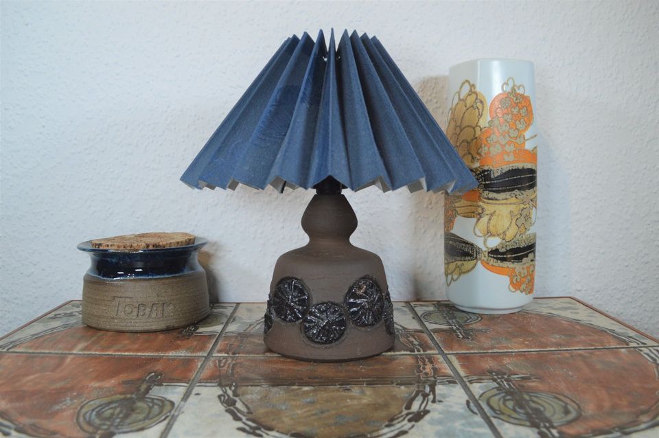 Seltene Birthe Sahl Halvrimmen Dänemark Studiokeramik Tischlampe 1970s Danish Modern Design - zeitgenössische dänische Moderne Kunstkeramik