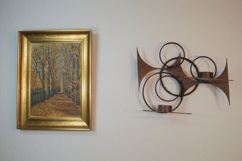 Große dänische Brutalistische Design Wandskulptur Kerzenhalter 1960s Danish Brutalist Design skulpturale handgearbeitete Metallkunst