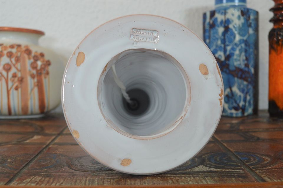 Mid-Century Salling Keramisk Design Lampe 1970'erne Dansk Design