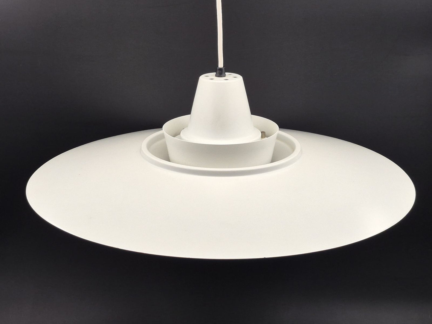 Seltene große Danish Modern David Super-Light Denmark Type 240 Aluminium Pendellampe Mogens Davidsen Design 1970’s Superlight AS Designlampe (Kopie)