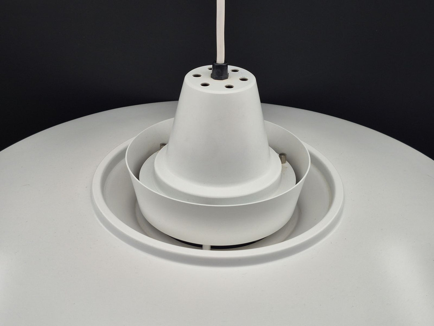 Seltene große Danish Modern David Super-Light Denmark Type 240 Aluminium Pendellampe Mogens Davidsen Design 1970’s Superlight AS Designlampe (Kopie)