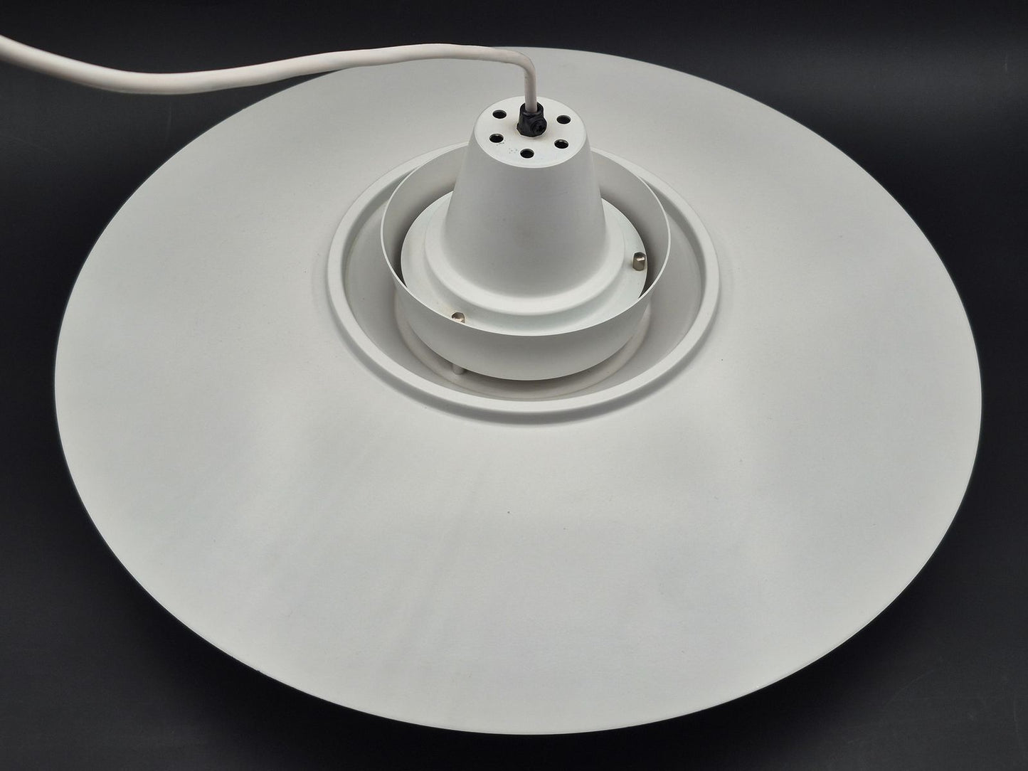 Seltene große Danish Modern David Super-Light Denmark Type 240 Aluminium Pendellampe Mogens Davidsen Design 1970’s Superlight AS Designlampe (Kopie)