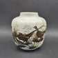 Vintage dänische Royal Copenhagen Fajance Vase 1062/5357 Nils Thorsson Diana Design mit Fasanen, Danish Design 1970er Jahre MCM Designklassiker