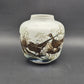 Vintage dänische Royal Copenhagen Fajance Vase 1062/5357 Nils Thorsson Diana Design mit Fasanen, Danish Design 1970er Jahre MCM Designklassiker