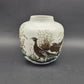 Vintage dänische Royal Copenhagen Fajance Vase 1062/5357 Nils Thorsson Diana Design mit Fasanen, Danish Design 1970er Jahre MCM Designklassiker
