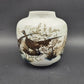 Vintage dänische Royal Copenhagen Fajance Vase 1062/5357 Nils Thorsson Diana Design mit Fasanen, Danish Design 1970er Jahre MCM Designklassiker