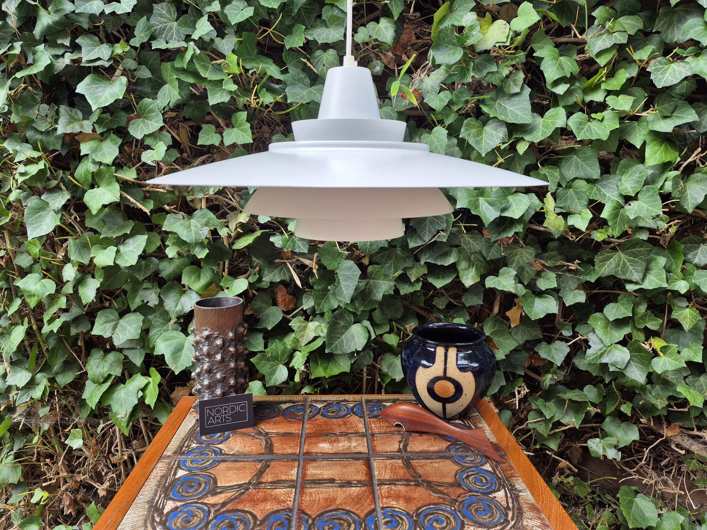 Seltene große Danish Modern David Super-Light Denmark Type 240 Aluminium Pendellampe Mogens Davidsen Design 1970’s Superlight AS Designlampe