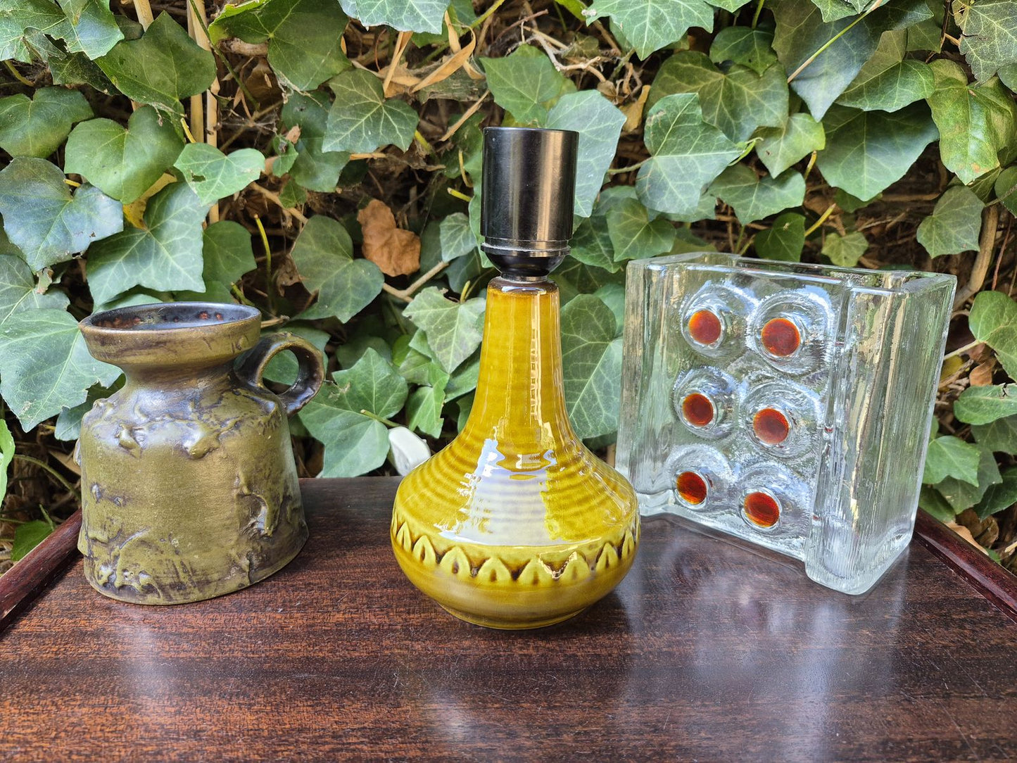 Mid-Century Modern Søholm Stentøj Danmark grüne Keramik Lampe 1218 Arne Finne Nielsen 1960s Danish Modern Design - Bornholmer Kunstkeramik