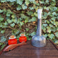 Große brutalistische Sejer Unic Danmark Studiokeramik Lampe - 1960s Mid-Century Fridtjof Sejersen ornamentale dänische Keramiklampe Unikat