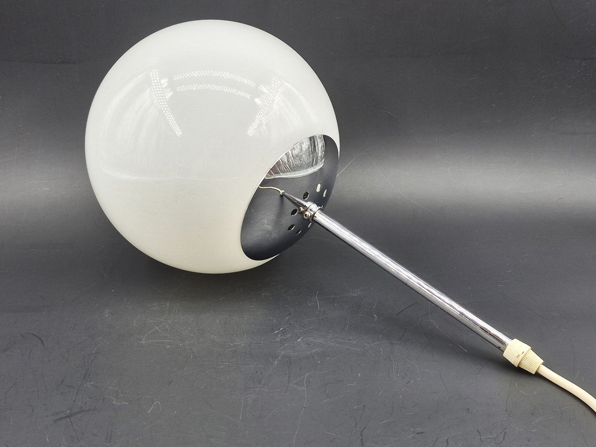 Seltene Mid-Century Odreco Typ 439 Dänemark Bauhaus Design Pendelleuchte  – dänische Vintage Pendelleuchte mit weißen Opalglas Lampenschirmen - Space Age Design Mondlampe