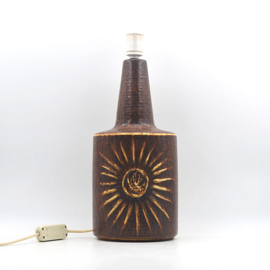 Große XL Einar Johansen „Sun“ Design Lampe 1203-4 für Søholm Stentøj Bornholm Keramik Dänemark 1960's Danish Mid-Century Modern Designlampe