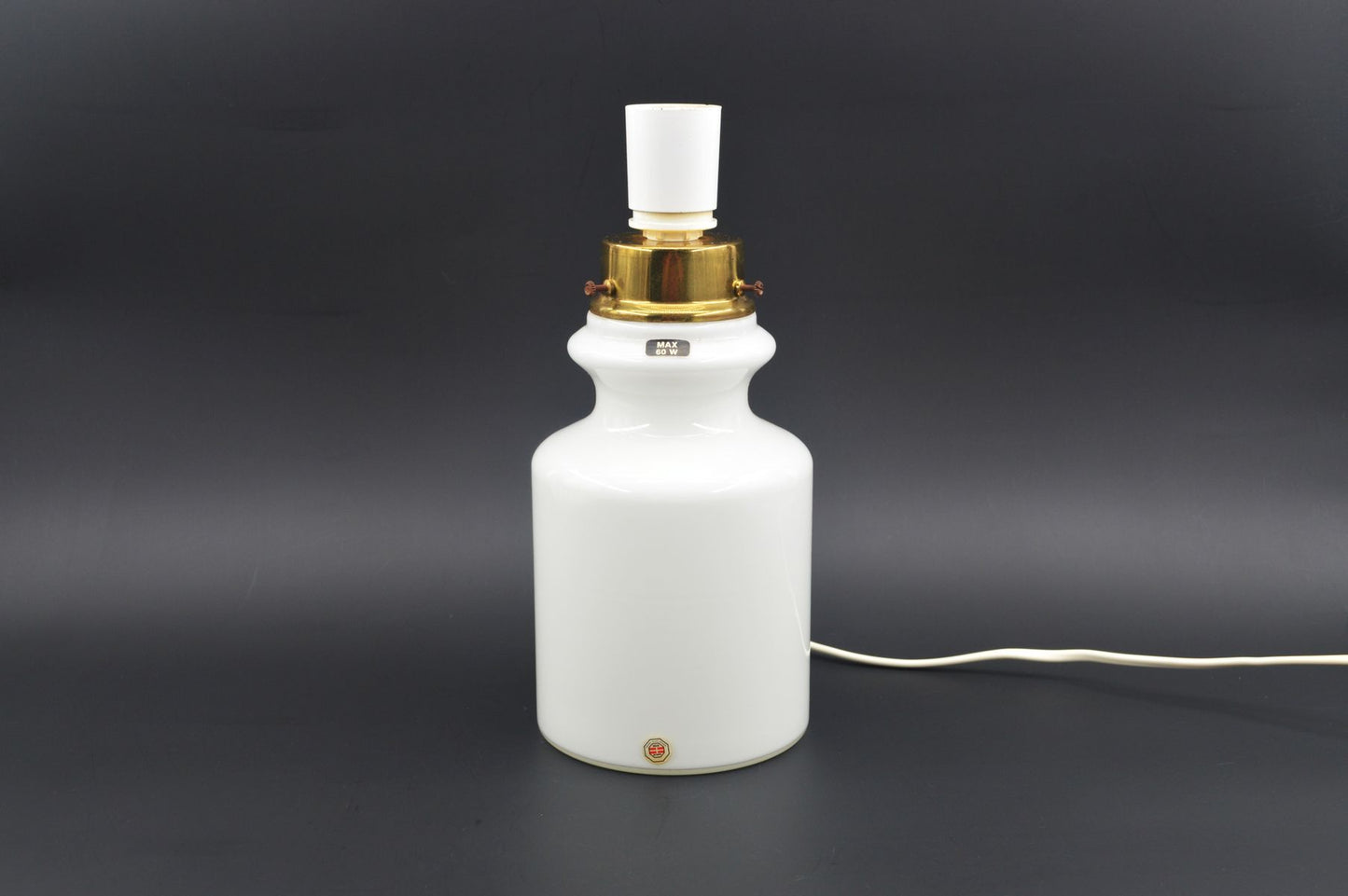 Vintage Odreco Danmark Opalglas Lampe Dänemark 1970s Danish Modern Design handgearbeitete Glaskunst Lampe