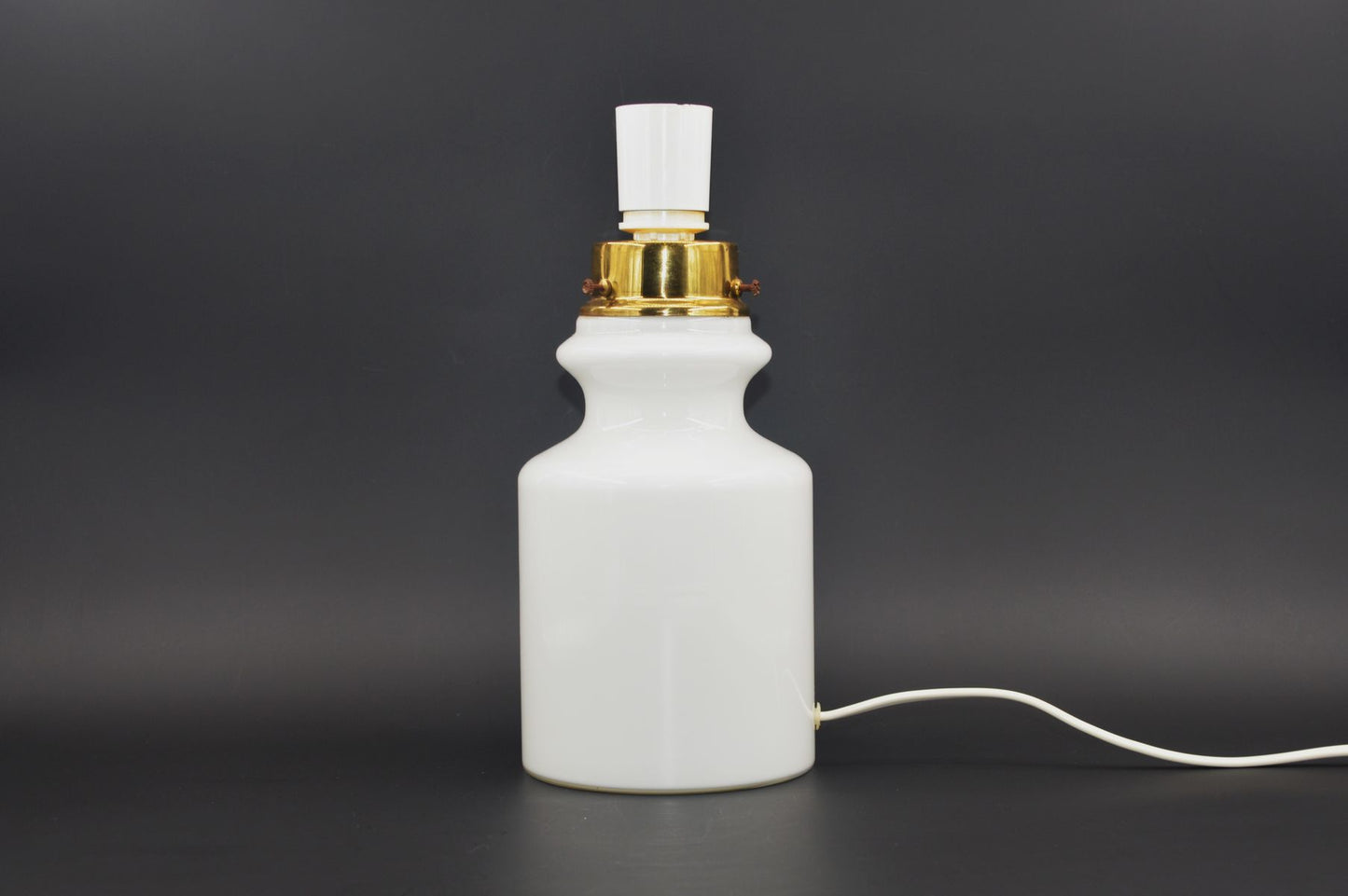 Vintage Odreco Danmark Opalglas Lampe Dänemark 1970s Danish Modern Design handgearbeitete Glaskunst Lampe