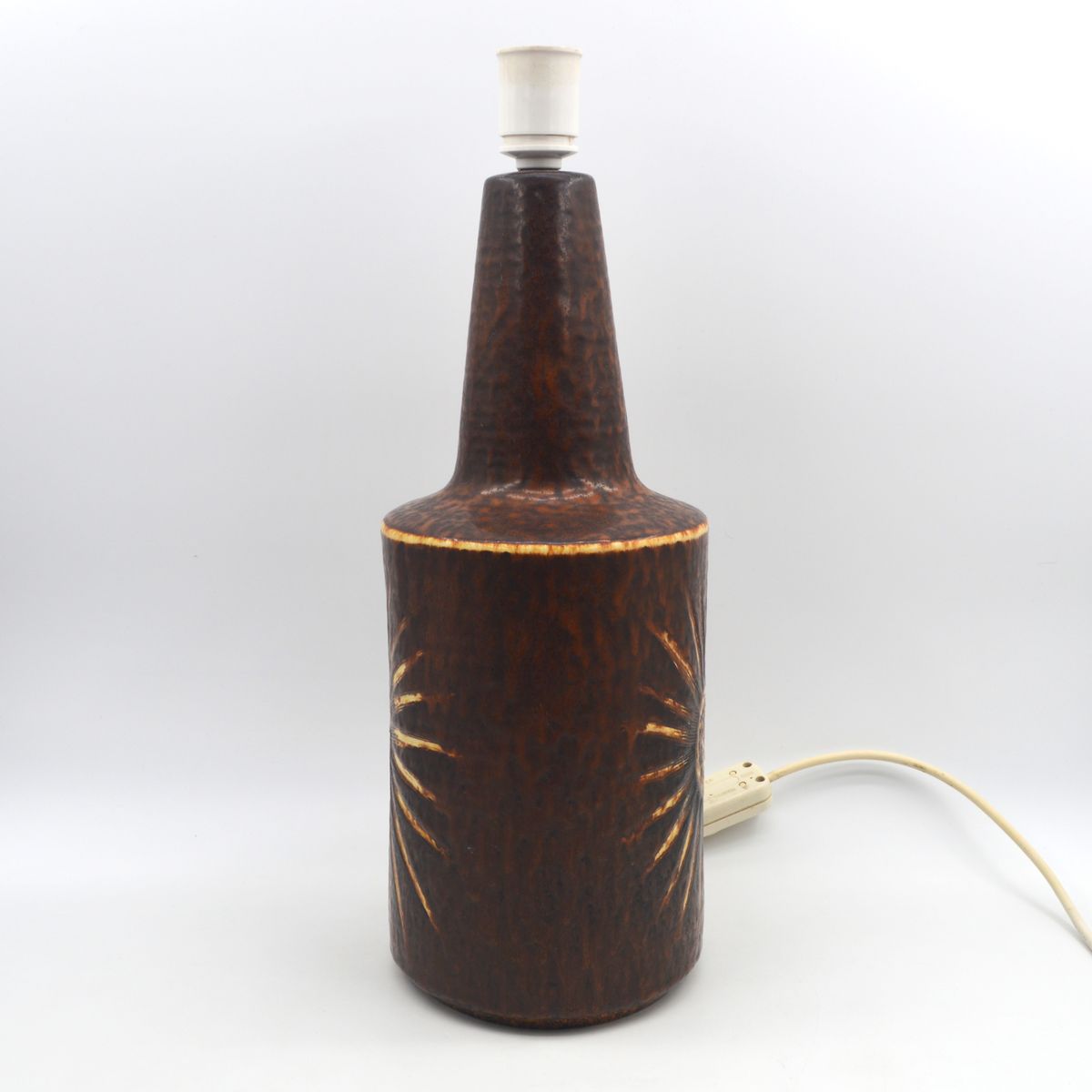 Große XL Einar Johansen „Sun“ Design Lampe 1203-4 für Søholm Stentøj Bornholm Keramik Dänemark 1960's Danish Mid-Century Modern Designlampe