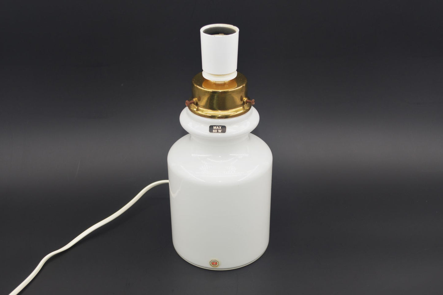 Vintage Odreco Danmark Opalglas Lampe Dänemark 1970s Danish Modern Design handgearbeitete Glaskunst Lampe