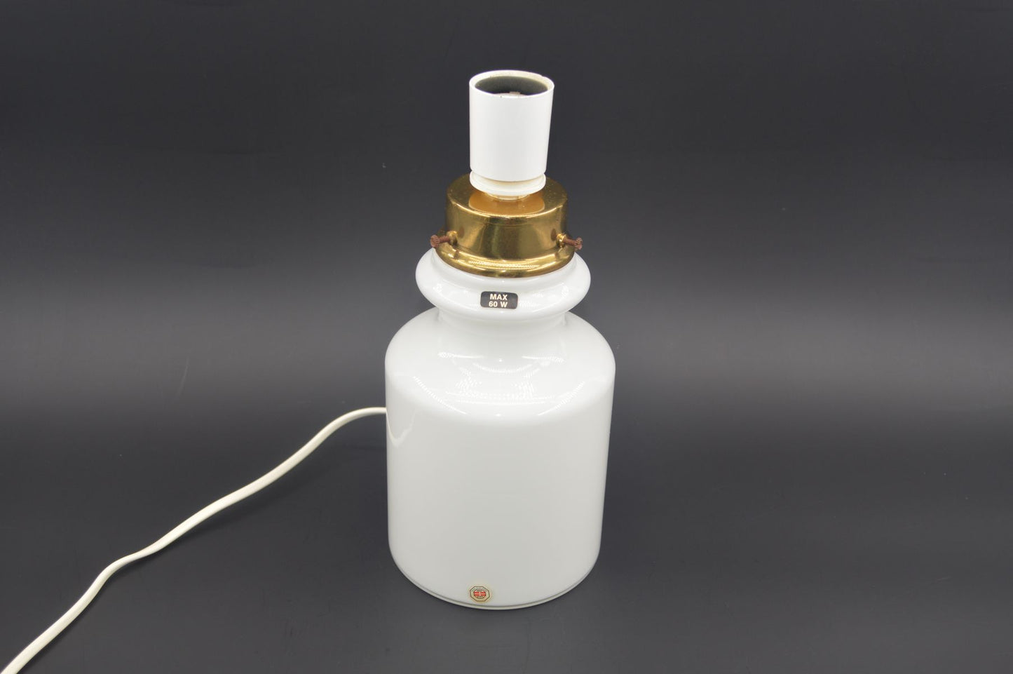 Vintage Odreco Danmark Opalglas Lampe Dänemark 1970s Danish Modern Design handgearbeitete Glaskunst Lampe