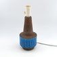 Große Vintage Rimini Blue Bitossi Keramik Tischlampe HS 32/25 Design Aldo Londi Mid-Century Modern Design 1960s italienischer Fat-Lava Designklassiker