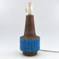 Große Vintage Rimini Blue Bitossi Keramik Tischlampe HS 32/25 Design Aldo Londi Mid-Century Modern Design 1960s italienischer Fat-Lava Designklassiker