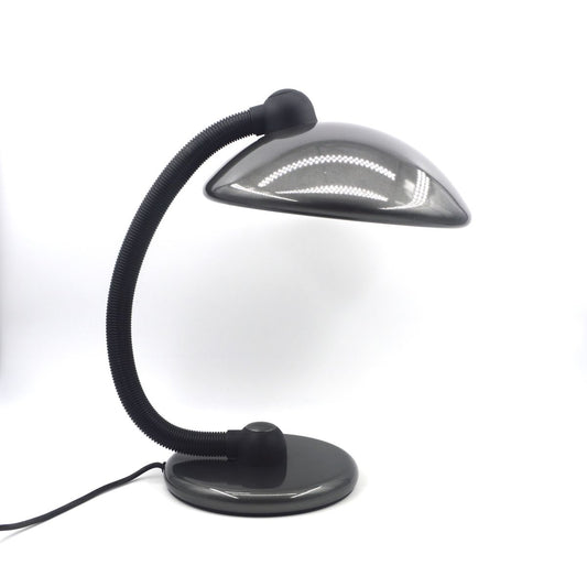 Hustadt Leuchten Mid-Century Design Lampe mit Schwanenhals V3928/01 Klaus Hempel Design 1980s westdeutsche MCM Space-Age Designlampe