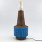 Große Vintage Rimini Blue Bitossi Keramik Tischlampe HS 32/25 Design Aldo Londi Mid-Century Modern Design 1960s italienischer Fat-Lava Designklassiker