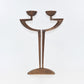 Skulpturale 1970s Bronze Kerzenhalter Mid-Century Brutalismus Design