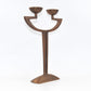 Skulpturale 1970s Bronze Kerzenhalter Mid-Century Brutalismus Design