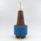 Große Vintage Rimini Blue Bitossi Keramik Tischlampe HS 32/25 Design Aldo Londi Mid-Century Modern Design 1960s italienischer Fat-Lava Designklassiker
