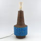 Große Vintage Rimini Blue Bitossi Keramik Tischlampe HS 32/25 Design Aldo Londi Mid-Century Modern Design 1960s italienischer Fat-Lava Designklassiker
