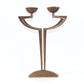 Skulpturale 1970s Bronze Kerzenhalter Mid-Century Brutalismus Design