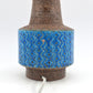 Große Vintage Rimini Blue Bitossi Keramik Tischlampe HS 32/25 Design Aldo Londi Mid-Century Modern Design 1960s italienischer Fat-Lava Designklassiker