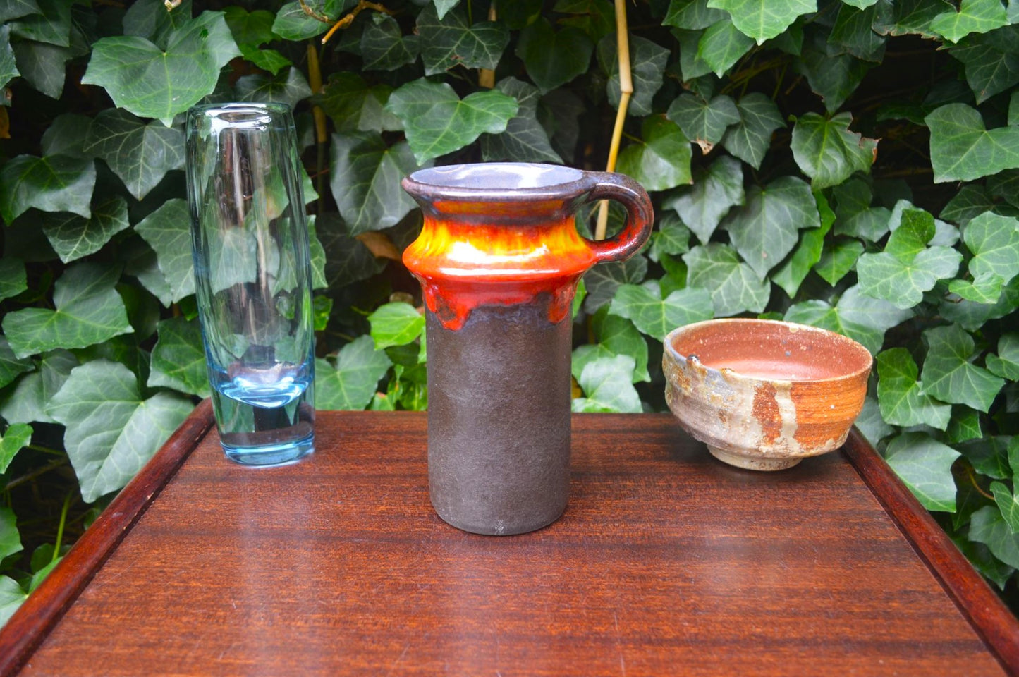 WGP Jasba Keramik Vase 1221 19 Vintage Fat-Lava Glasur Vase 1960s Westgerman Mid-Century Design Vase