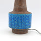 Große Vintage Rimini Blue Bitossi Keramik Tischlampe HS 32/25 Design Aldo Londi Mid-Century Modern Design 1960s italienischer Fat-Lava Designklassiker