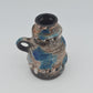 Vintage Carstens Tönnieshof Keramik Vase 7327-15 WGP blaue Fat-Lava Glasur Kunstkeramik Mid-Century Vase