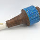 Große Vintage Rimini Blue Bitossi Keramik Tischlampe HS 32/25 Design Aldo Londi Mid-Century Modern Design 1960s italienischer Fat-Lava Designklassiker