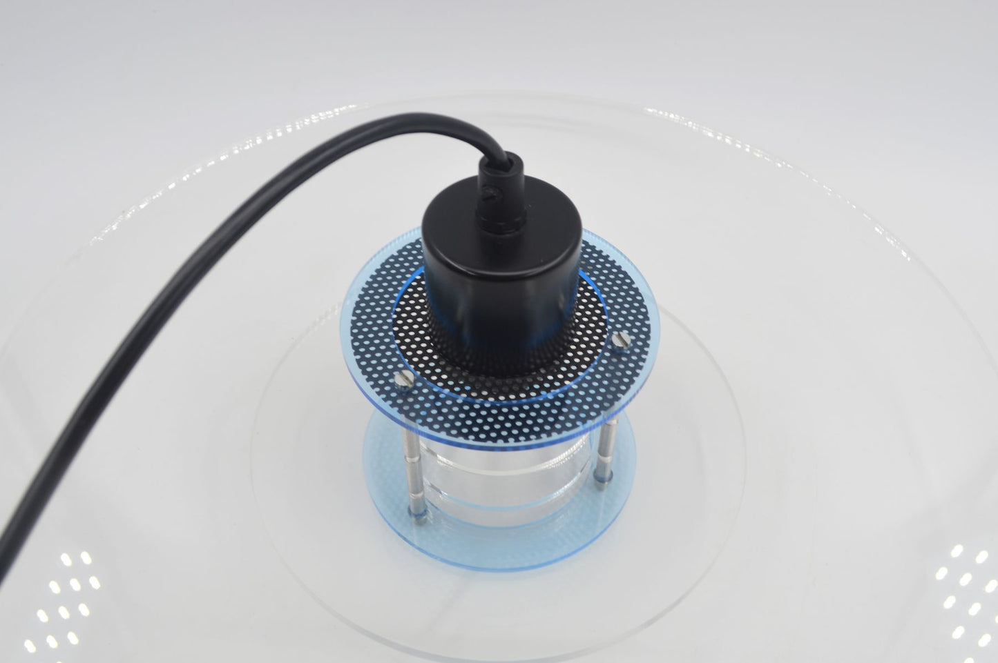 Mid-Century Design Light AS Denmark Model „Space“ Hängelampe 1980s Vintage Dänische MCM Space-Age Design Designlampe aus Acrylglas