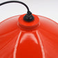 Dänische Mid-Century Schuhmacherlampe – Rot emaillierte Vintage Design Schuster Hängelampe - 1960s dänische MCM Industrie Design Pendellampe