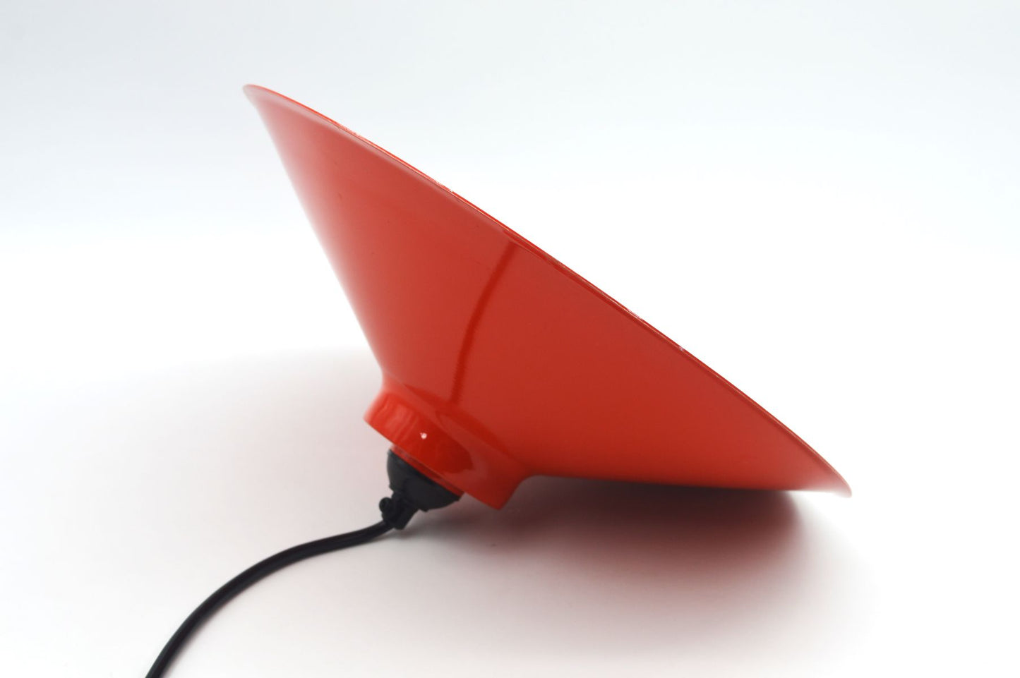 Dänische Mid-Century Schuhmacherlampe – Rot emaillierte Vintage Design Schuster Hängelampe - 1960s dänische MCM Industrie Design Pendellampe