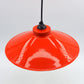 Dänische Mid-Century Schuhmacherlampe – Rot emaillierte Vintage Design Schuster Hängelampe - 1960s dänische MCM Industrie Design Pendellampe
